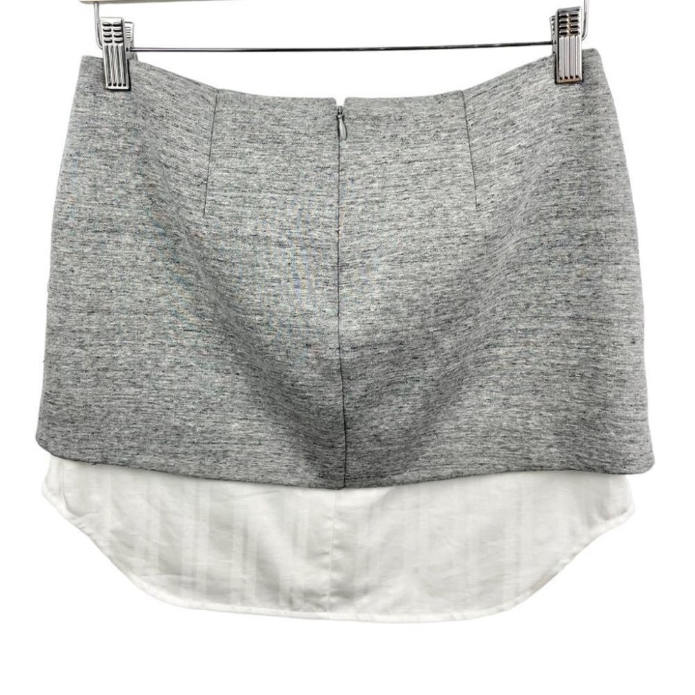 NEW Intermix Emilia Grey Shirt Detail Mini Skirt Size S - Picture 3 of 7
